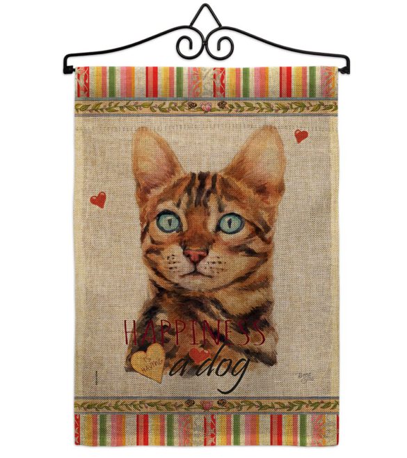 Brown Bengal Happiness - Pets Nature Vertical Impressions Decorative Flags HG110151 Made In USA - Image 13