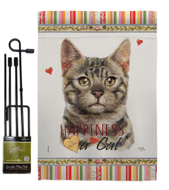 Bengal Happiness - Pets Nature Vertical Impressions Decorative Flags HG110152 Made In USA - Image 4
