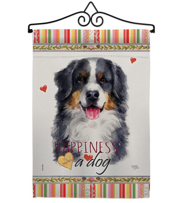 Bernese Mountain Happiness - Pets Nature Vertical Impressions Decorative Flags HG110153 Made In USA - Image 7
