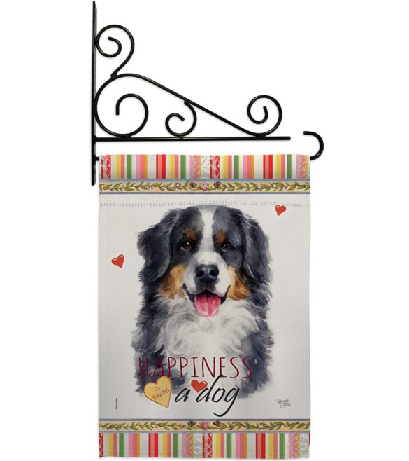Bernese Mountain Happiness - Pets Nature Vertical Impressions Decorative Flags HG110153 Made In USA - Image 8
