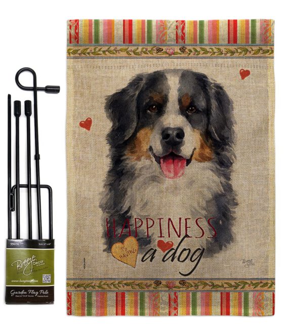 Bernese Mountain Happiness - Pets Nature Vertical Impressions Decorative Flags HG110153 Made In USA - Image 12