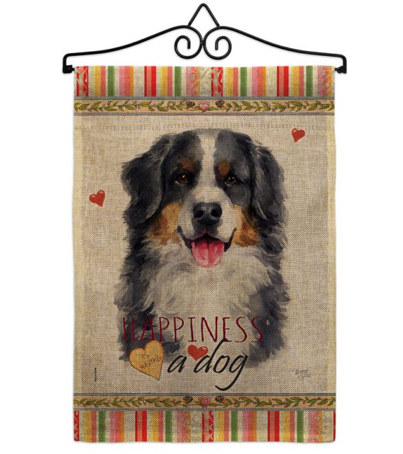 Bernese Mountain Happiness - Pets Nature Vertical Impressions Decorative Flags HG110153 Made In USA - Image 13