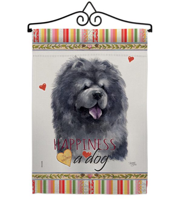 Black Chow Chow Happiness - Pets Nature Vertical Impressions Decorative Flags HG110156 Made In USA - Image 7