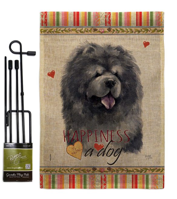 Black Chow Chow Happiness - Pets Nature Vertical Impressions Decorative Flags HG110156 Made In USA - Image 12