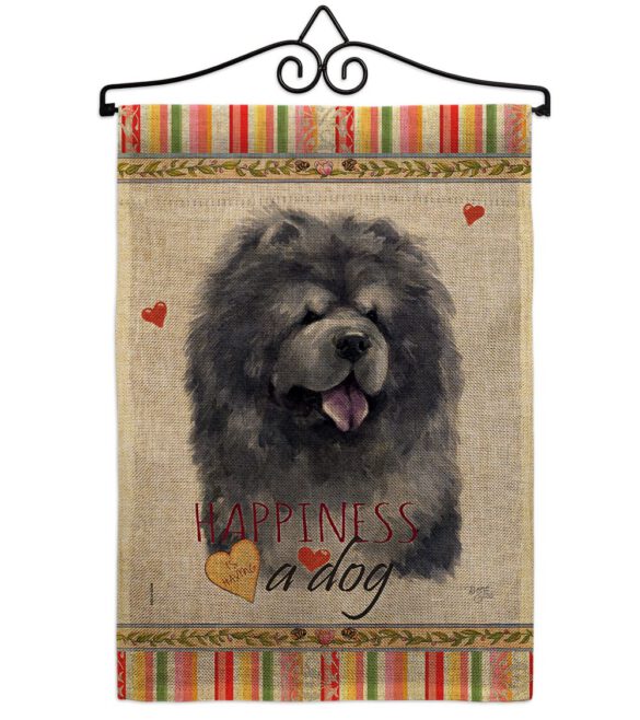 Black Chow Chow Happiness - Pets Nature Vertical Impressions Decorative Flags HG110156 Made In USA - Image 13