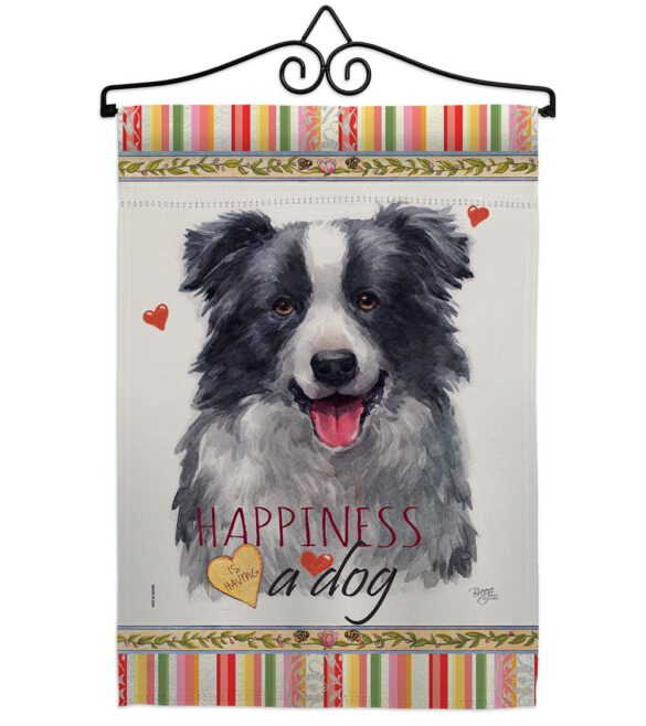 Border Collie Happiness - Pets Nature Vertical Impressions Decorative Flags HG110158 Made In USA - Image 7