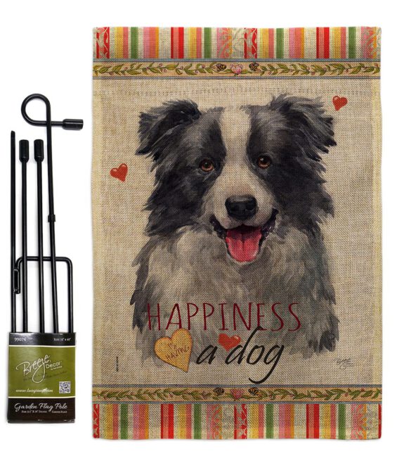 Border Collie Happiness - Pets Nature Vertical Impressions Decorative Flags HG110158 Made In USA - Image 12