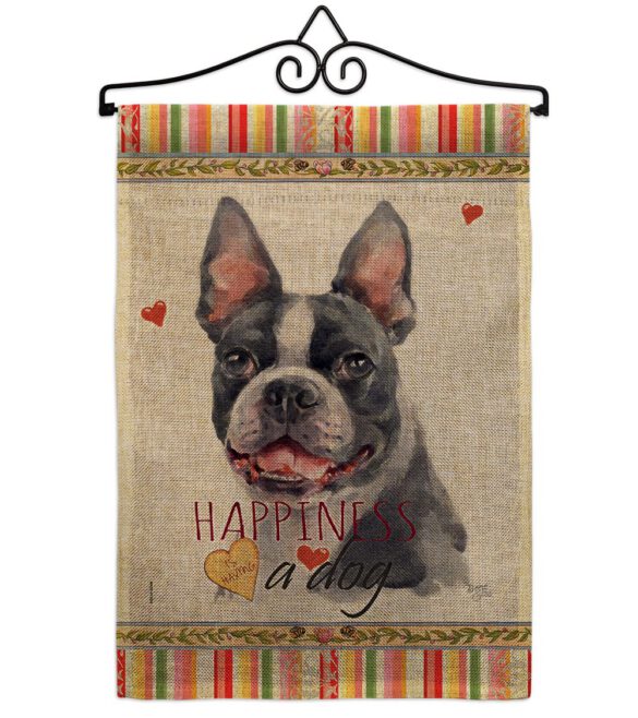 Boston Terrier Happiness - Pets Nature Vertical Impressions Decorative Flags HG110159 Made In USA - Image 13