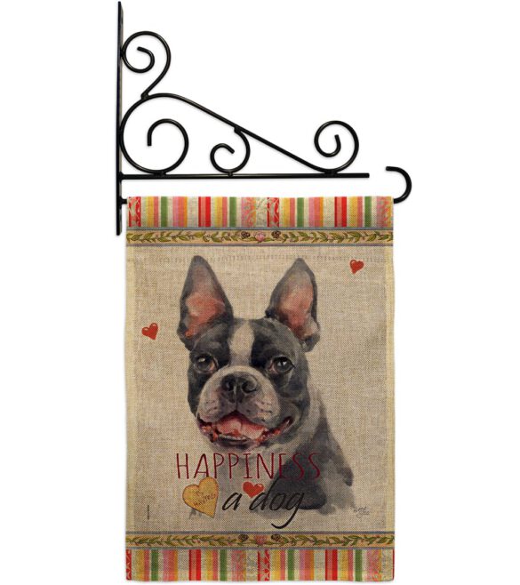 Boston Terrier Happiness - Pets Nature Vertical Impressions Decorative Flags HG110159 Made In USA - Image 14