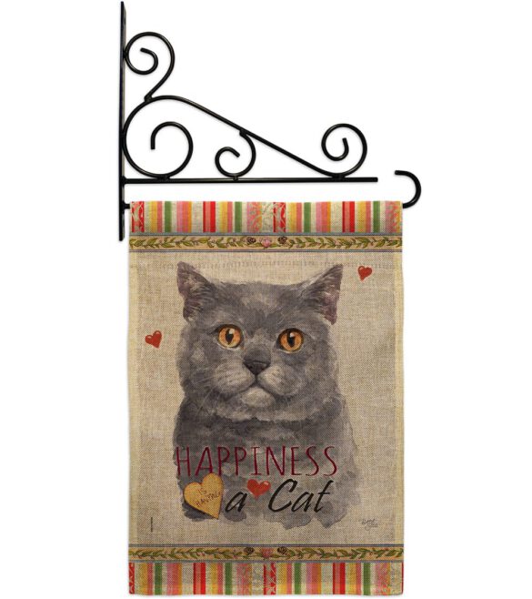 Blue British Short Hair Happiness - Pets Nature Vertical Impressions Decorative Flags HG110162 Made In USA - Image 14