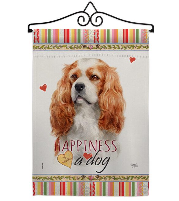Cavalier King Spaniel Happiness - Pets Nature Vertical Impressions Decorative Flags HG110164 Made In USA - Image 7