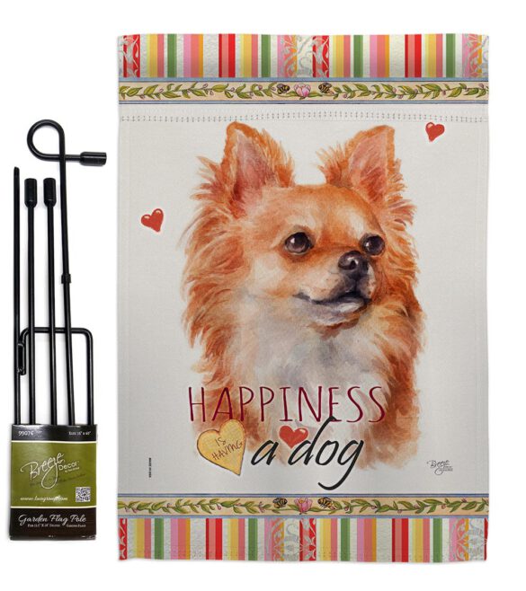 Brown Chihuahua Happiness - Pets Nature Vertical Impressions Decorative Flags HG110166 Made In USA - Image 4