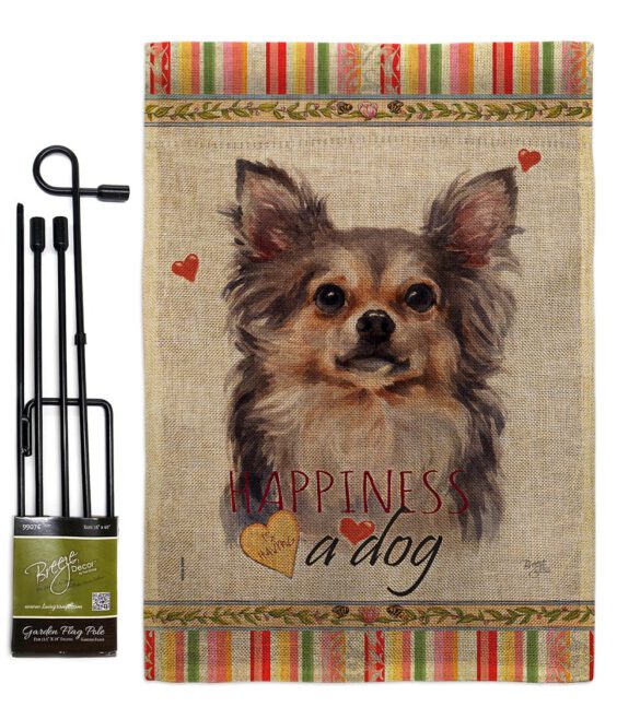 Chihuahua Happiness - Pets Nature Vertical Impressions Decorative Flags HG110168 Made In USA - Image 12
