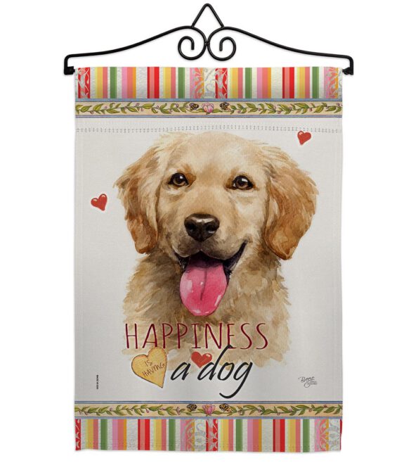 Golden Retriever Happiness - Pets Nature Vertical Impressions Decorative Flags HG110180 Made In USA - Image 7