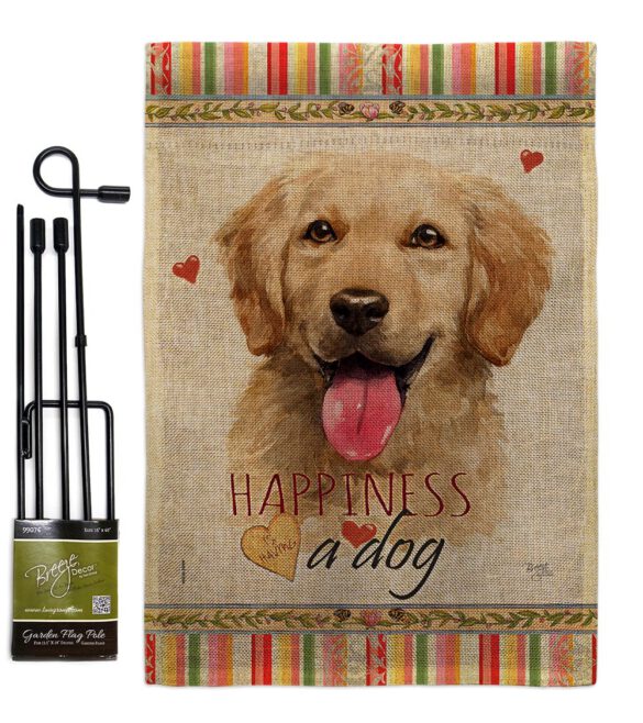 Golden Retriever Happiness - Pets Nature Vertical Impressions Decorative Flags HG110180 Made In USA - Image 12