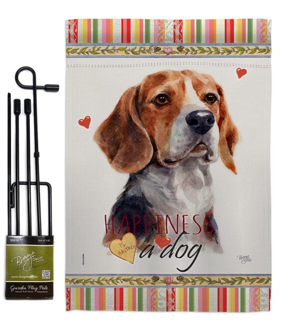 Beagle Hound Happiness - Pets Nature Vertical Impressions Decorative Flags HG110182 Made In USA - Image 4