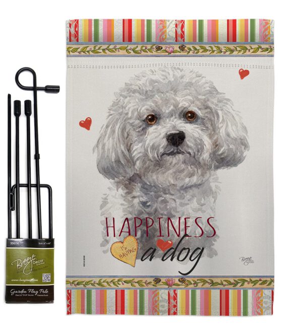 Bichon Frise Happiness - Pets Nature Vertical Impressions Decorative Flags HG110184 Made In USA - Image 4