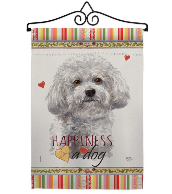 Bichon Frise Happiness - Pets Nature Vertical Impressions Decorative Flags HG110184 Made In USA - Image 7