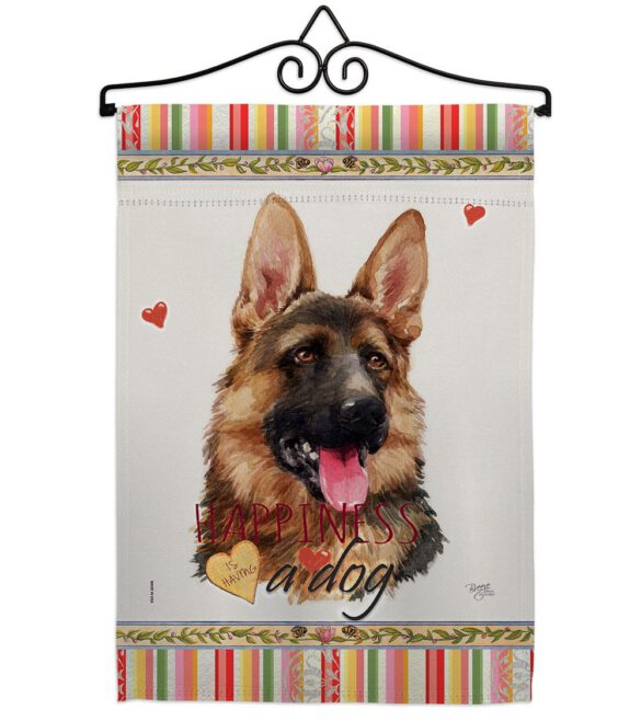 German Shepherd Happiness - Pets Nature Vertical Impressions Decorative Flags HG110190 Made In USA - Image 7