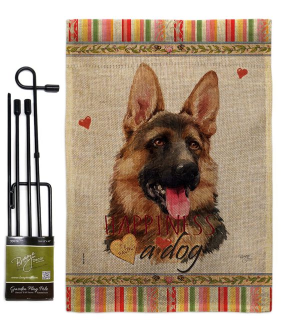 German Shepherd Happiness - Pets Nature Vertical Impressions Decorative Flags HG110190 Made In USA - Image 12