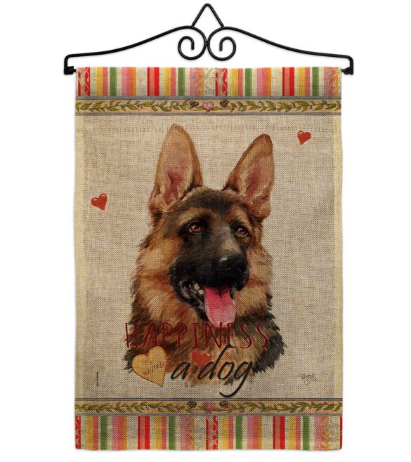 German Shepherd Happiness - Pets Nature Vertical Impressions Decorative Flags HG110190 Made In USA - Image 13
