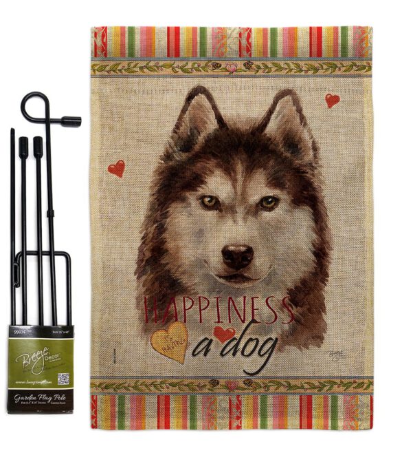 Brown Siberian Husky Happiness - Pets Nature Vertical Impressions Decorative Flags HG110222 Made In USA - Image 12