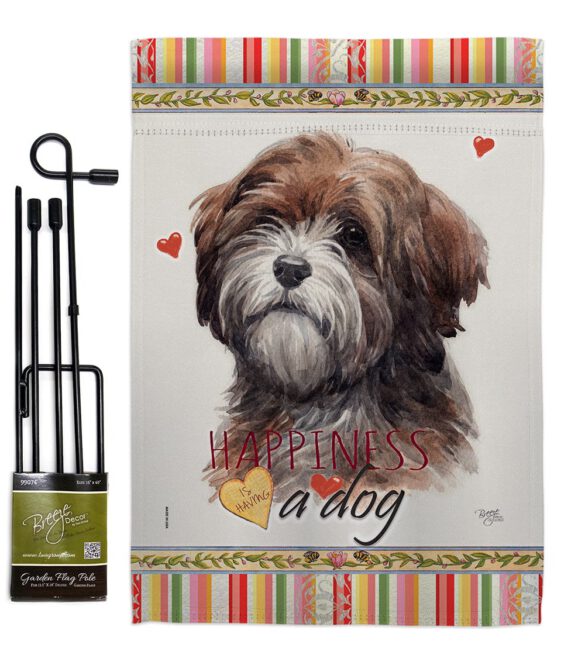 Brown Tibetan Terrier Happiness - Pets Nature Vertical Impressions Decorative Flags HG110229 Made In USA - Image 4