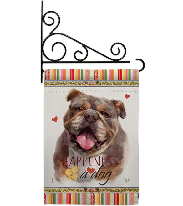 Chocolate Bulldog Happiness - Pets Nature Vertical Impressions Decorative Flags HG110244 Made In USA - Image 8