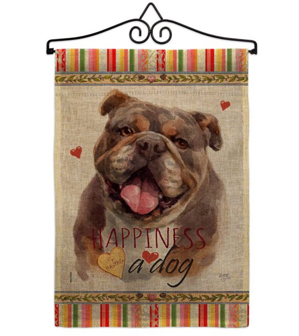 Chocolate Bulldog Happiness - Pets Nature Vertical Impressions Decorative Flags HG110244 Made In USA - Image 17