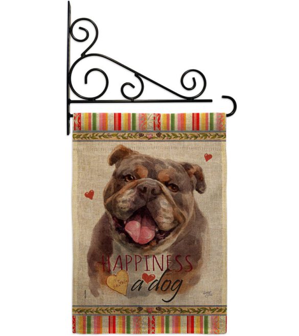 Chocolate Bulldog Happiness - Pets Nature Vertical Impressions Decorative Flags HG110244 Made In USA - Image 18