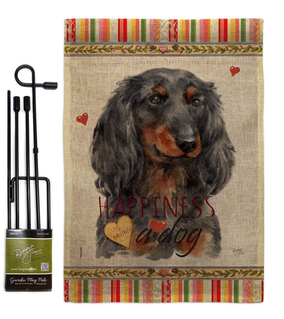 Blue Long Hair Dachshund Happiness - Pets Nature Vertical Impressions Decorative Flags HG110251 Made In USA - Image 14