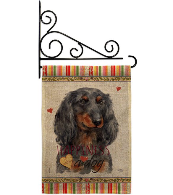 Blue Long Hair Dachshund Happiness - Pets Nature Vertical Impressions Decorative Flags HG110251 Made In USA - Image 18