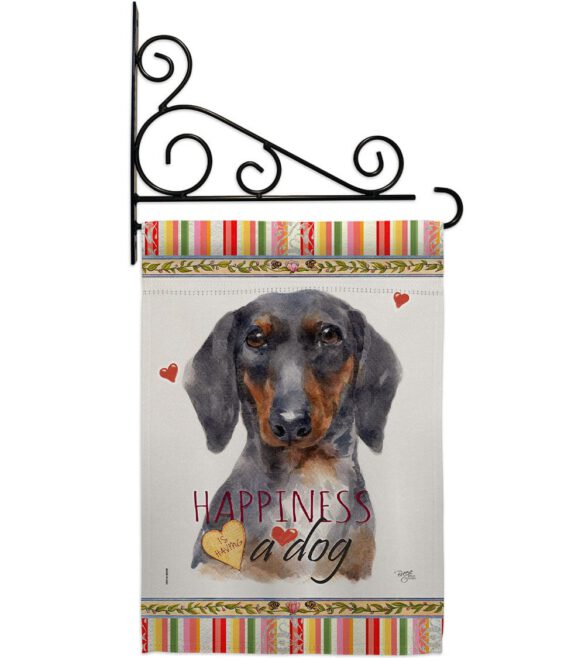 Black & Tan Dachshund Happiness - Pets Nature Vertical Impressions Decorative Flags HG110252 Made In USA - Image 8
