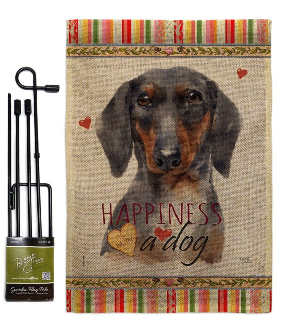 Black & Tan Dachshund Happiness - Pets Nature Vertical Impressions Decorative Flags HG110252 Made In USA - Image 14