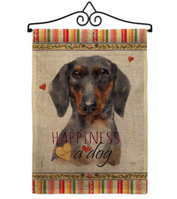 Black & Tan Dachshund Happiness - Pets Nature Vertical Impressions Decorative Flags HG110252 Made In USA - Image 17
