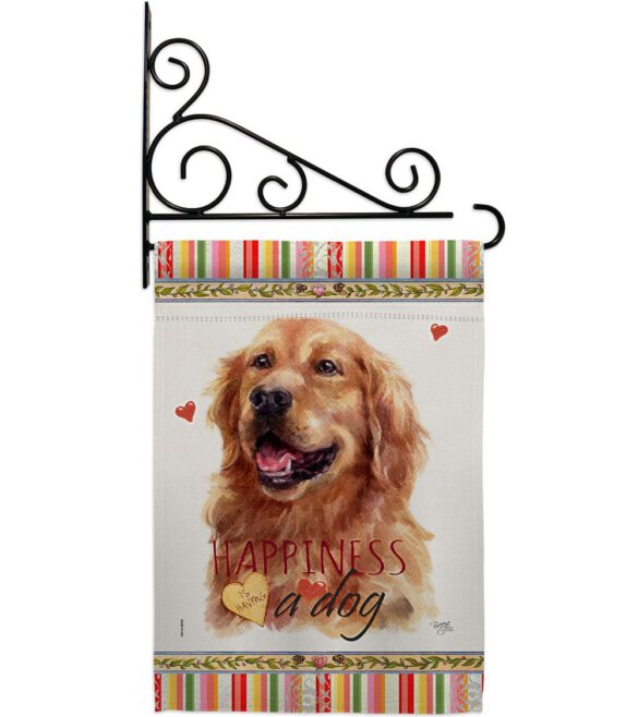 Dark Golden Retriever Happiness - Pets Nature Vertical Impressions Decorative Flags HG110255 Made In USA - Image 8