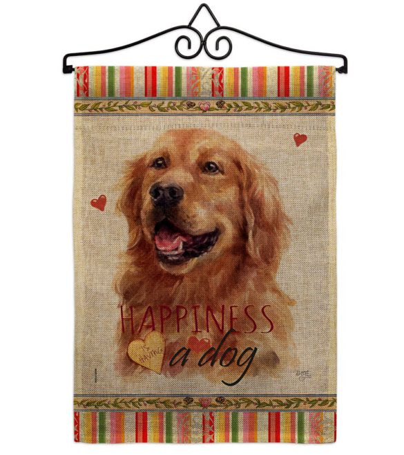 Dark Golden Retriever Happiness - Pets Nature Vertical Impressions Decorative Flags HG110255 Made In USA - Image 17