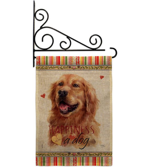 Dark Golden Retriever Happiness - Pets Nature Vertical Impressions Decorative Flags HG110255 Made In USA - Image 18