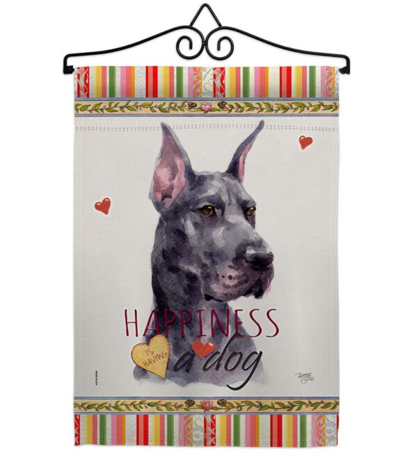 Cropping Black Great Dane Happiness - Pets Nature Vertical Impressions Decorative Flags HG110257 Made In USA - Image 7