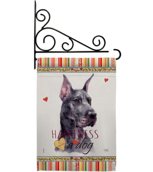 Cropping Black Great Dane Happiness - Pets Nature Vertical Impressions Decorative Flags HG110257 Made In USA - Image 8