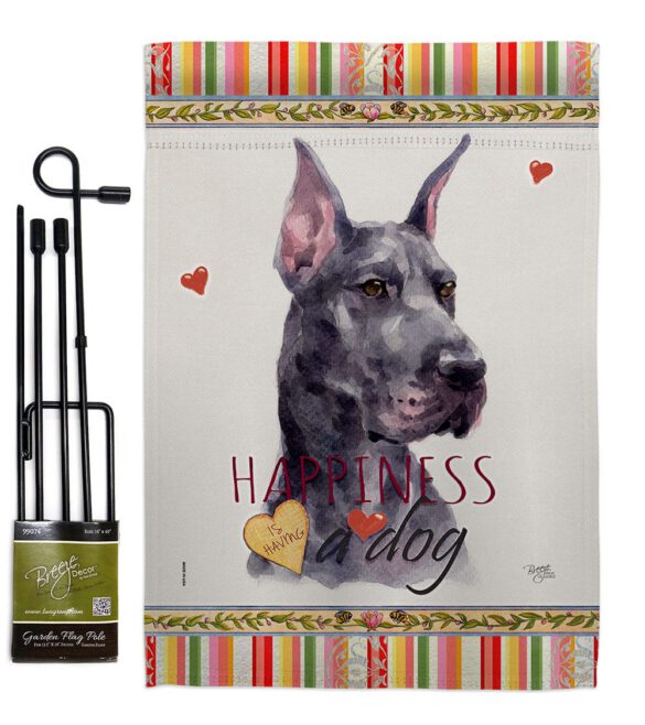 Cropping Black Great Dane Happiness - Pets Nature Vertical Impressions Decorative Flags HG110257 Made In USA - Image 4