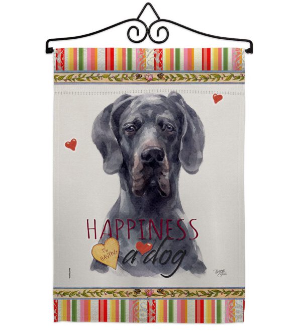 Black Great Dane Happiness - Pets Nature Vertical Impressions Decorative Flags HG110258 Made In USA - Image 7