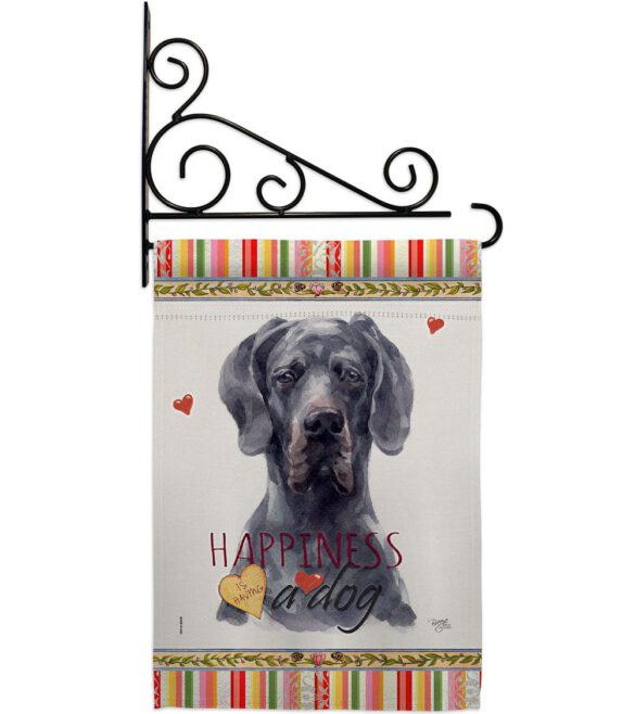 Black Great Dane Happiness - Pets Nature Vertical Impressions Decorative Flags HG110258 Made In USA - Image 8