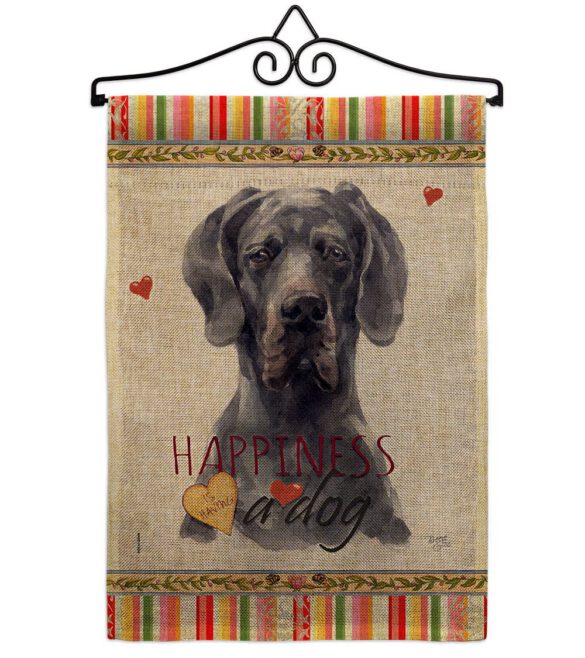 Black Great Dane Happiness - Pets Nature Vertical Impressions Decorative Flags HG110258 Made In USA - Image 17