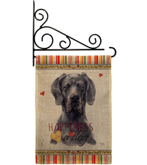 Black Great Dane Happiness - Pets Nature Vertical Impressions Decorative Flags HG110258 Made In USA - Image 18