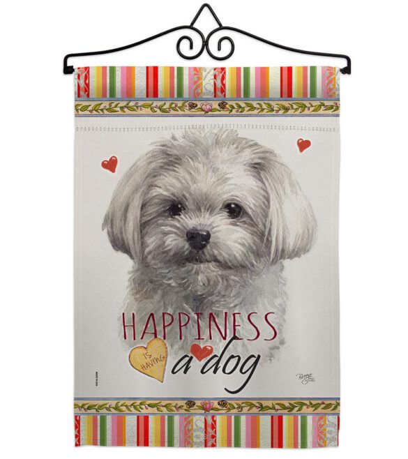 Cute Maltese Happiness - Pets Nature Vertical Impressions Decorative Flags HG110262 Made In USA - Image 7