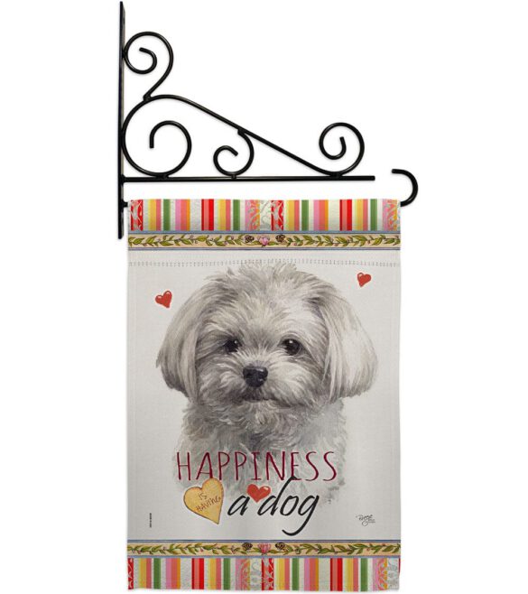 Cute Maltese Happiness - Pets Nature Vertical Impressions Decorative Flags HG110262 Made In USA - Image 8