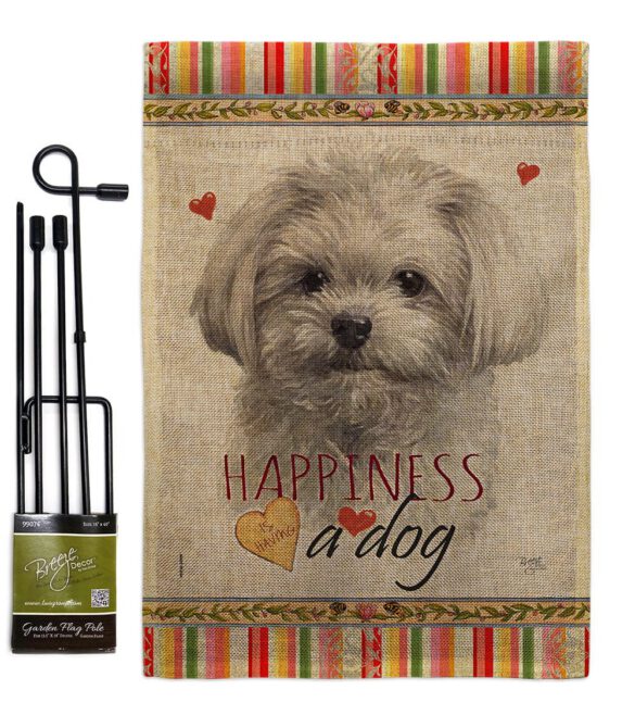 Cute Maltese Happiness - Pets Nature Vertical Impressions Decorative Flags HG110262 Made In USA - Image 14