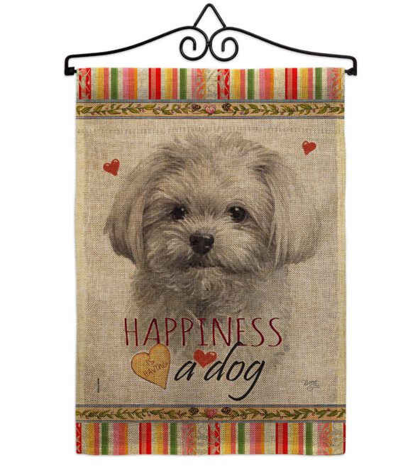 Cute Maltese Happiness - Pets Nature Vertical Impressions Decorative Flags HG110262 Made In USA - Image 17