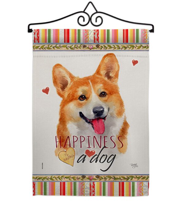 Fawn Corgi Happiness - Pets Nature Vertical Impressions Decorative Flags HG110263 Made In USA - Image 7